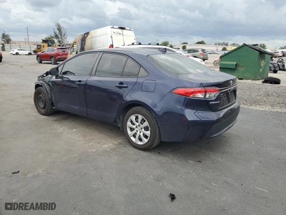 2021 Toyota Corolla LE with VIN JTDEPMAE3MJ166368, listed as a Copart auction lot 48190385 with 27,103 mi miles and Salvage Title. Bid and sale history available at carsss.com. Image 2.