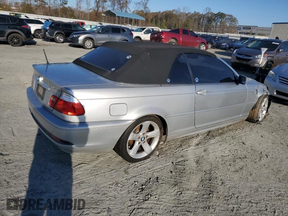 2005 BMW 3 Series 325Ci with VIN WBABW33415PL37084, listed as a Copart auction lot 82870094 with 208,216 mi miles and Salvage Title. Bid and sale history available at carsss.com. Image 3.