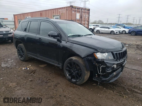 2014 Jeep Compass Altitude with VIN 1C4NJCBA5ED764002, listed as a Copart auction lot 50450143 with 0 mi miles and Salvage Title. Bid and sale history available at carsss.com. Image 4.