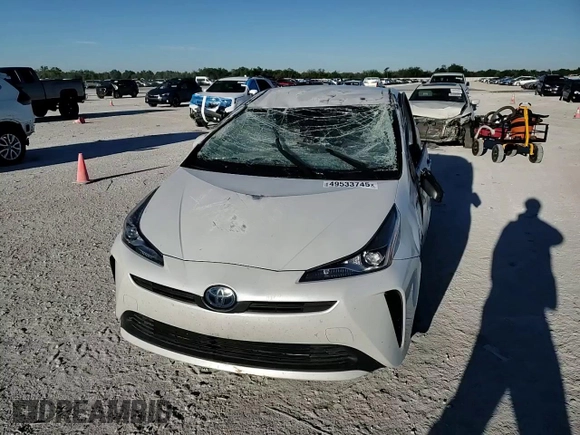 2022 Toyota Prius L Eco with VIN JTDKAMFU4N3157754, listed as a Copart auction lot 49533745 with Not Provided miles and Non Repairable. Bid and sale history available at DreamBid. Image 10.