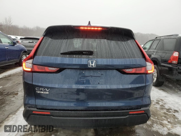 2025 Honda CR-V EX with VIN 5J6RS4H48SL001487, listed as a Copart auction lot 44358835 with 7,970 mi miles and Salvage Title. Bid and sale history available at DreamBid. Image 6.