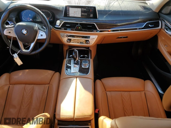2021 BMW 7 Series 750i xDrive with VIN WBA7U2C01MCF48782, listed as a Copart auction lot 81428793 with 22,735 mi miles. Bid and sale history available at carsss.com. Image 8.