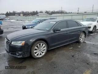 2017 Audi A8 L Sport with VIN WAU43AFD2HN003499, listed as a Copart auction lot 88994855 with 93,734 mi miles and Salvage Title. Bid and sale history available at carsss.com. Image 1.