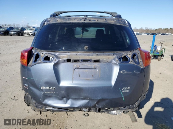 2013 Toyota RAV4 XLE with VIN JTMRFREV9D5020318, listed as a Copart auction lot 46440375 with 209,491 mi miles and Salvage Title. Bid and sale history available at carsss.com. Image 6.