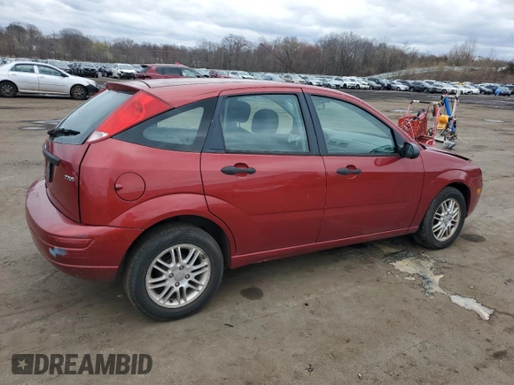 2005 Ford Focus S with VIN 3FAFP37N15R110724, listed as a Copart auction lot 52872255 with 182,925 mi miles and Salvage Title. Bid and sale history available at carsss.com. Image 3.