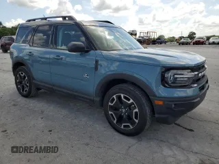 2022 Ford Bronco Sport Outer Banks with VIN 3FMCR9C68NRD92283, listed as a Copart auction lot 61056765 with 13,681 mi miles and Salvage title. Bid and sale history available at DreamBid. Image 4.