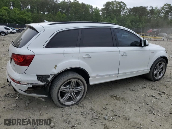 2015 Audi Q7 S line Prestige z VIN WA1DGAFE8FD023785, wystawiony jako Copart lot #56737425 z przebiegiem 134 926 mil mil oraz Szkoda całkowita • Salvage title. Historia ofert i sprzedaży dostępna na DreamBid. Obrazek 3.
