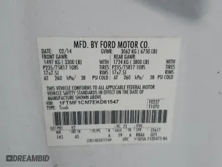 2014 Ford F-150 XL with VIN 1FTMF1CM7EKD61547, listed as a Copart auction lot 74311804 with 175,203 mi miles and Salvage Title. Bid and sale history available at carsss.com. Image 13.