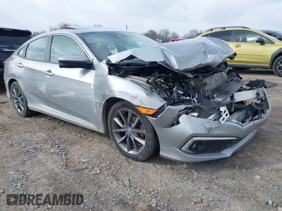 2019 Honda Civic Sedan EX with VIN 19XFC1F3XKE003300, listed as a IAAI auction lot 41889174 with 38,965 mi miles. Bid and sale history available at carsss.com. Image 1.