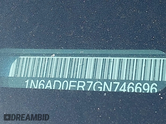 2016 Nissan Frontier SV with VIN 1N6AD0ER7GN746696, listed as a IAAI auction lot 42037559 with 173,485 mi miles and . Bid and sale history available at DreamBid. Image 12.