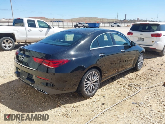 2021 Mercedes-Benz CLA 250 with VIN W1K5J4GB3MN186004, listed as a IAAI auction lot 41826230 with 76,741 mi miles and . Bid and sale history available at DreamBid. Image 4.