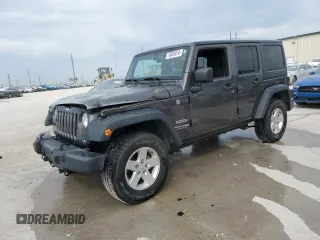 2018 Jeep Wrangler JK Unlimited Sport S with VIN 1C4BJWDG9JL835451, listed as a Copart auction lot 75324614 with 0 mi miles and Non Repairable. Bid and sale history available at carsss.com. Image 1.