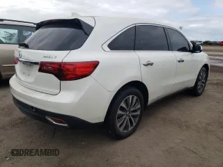 2016 Acura MDX w/Tech with VIN 5FRYD3H41GB005802, listed as a Copart auction lot 64752252 with 0 mi miles. Bid and sale history available at carsss.com. Image 4.