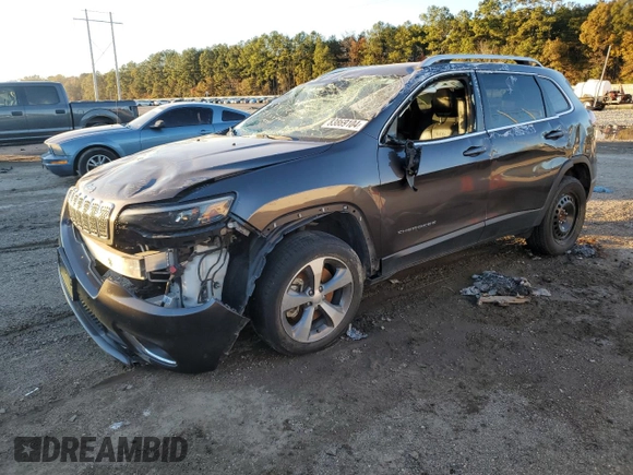 2021 Jeep Cherokee Limited with VIN 1C4PJLDX1MD179720, listed as a Copart auction lot 83869104 with 108,362 mi miles and Salvage title. Bid and sale history available at DreamBid. Image 1.