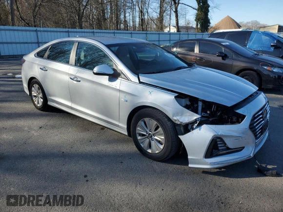 2018 Hyundai Sonata Hybrid SE with VIN KMHE24L31JA082504, listed as a Copart auction lot 88340645 with 91,148 mi miles and Salvage Title. Bid and sale history available at carsss.com. Image 4.