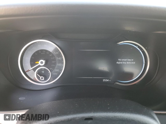 2023 Genesis G70 3.3T with VIN KMTG54TE3PU124511, listed as a Copart auction lot 74132184 with 2,534 mi miles and Salvage Title. Bid and sale history available at DreamBid. Image 9.