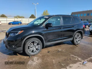 2020 Honda Passport EX-L z VIN 5FNYF8H54LB012271, wystawiony jako Copart lot #54915205 z przebiegiem 48 928 mil mil oraz Szkoda całkowita • Salvage title. Historia ofert i sprzedaży dostępna na DreamBid. Obrazek 1.