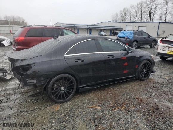 2018 Mercedes-Benz CLA with VIN WDDSJ4GB7JN633691, listed as a Copart auction lot 46949485 with 30,467 mi miles and Salvage Title. Bid and sale history available at carsss.com. Image 3.