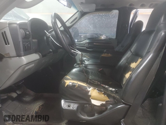 2005 Ford F-250 XL with VIN 1FTSW21545EC81128, listed as a Copart auction lot 56882565 with 271,960 mi miles and Salvage title. Bid and sale history available at DreamBid. Image 7.