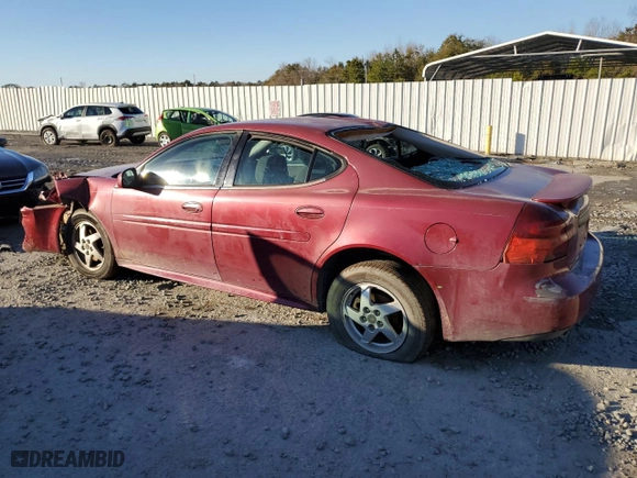 2004 Pontiac Grand Prix GT1 with VIN 2G2WP522241272842, listed as a Copart auction lot 42185785 with 0 mi miles and Salvage Title. Bid and sale history available at carsss.com. Image 2.
