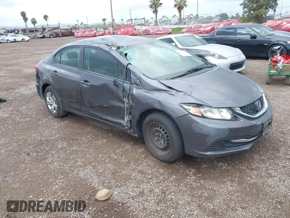 2014 Honda Civic Sedan LX with VIN 19XFB2F54EE032323, listed as a IAAI auction lot 41914357 with 133,223 mi miles. Bid and sale history available at carsss.com. Image 1.