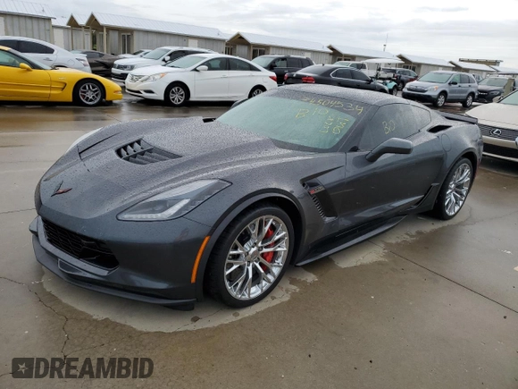 2017 Chevrolet Corvette Z06 3LZ with VIN 1G1YU2D60H5604768, listed as a Copart auction lot 74504534 with 0 mi miles and Non Repairable. Bid and sale history available at carsss.com. Image 1.