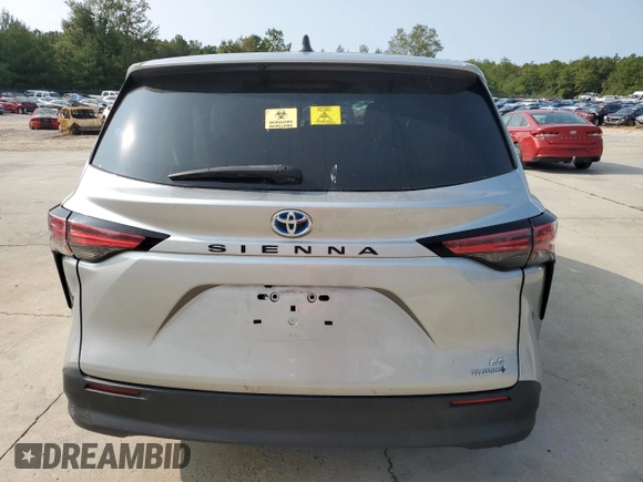 2021 Toyota Sienna LE with VIN 5TDKRKEC4MS047807, listed as a Copart auction lot 70471714 with 63,928 mi miles and Salvage Title. Bid and sale history available at carsss.com. Image 6.