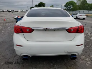 2015 Infiniti Q50 with VIN JN1BV7AP7FM356450, listed as a Copart auction lot 54594765 with 136,096 mi miles and Salvage title. Bid and sale history available at DreamBid. Image 6.