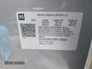 2024 Chevrolet Malibu LT with VIN 1G1ZD5ST1RF123650, listed as a IAAI auction lot 42155963 with 40,832 mi miles and . Bid and sale history available at DreamBid. Image 9.