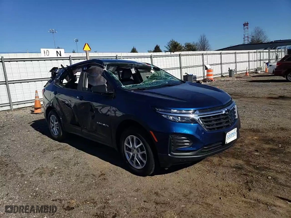 2022 Chevrolet Equinox LS with VIN 3GNAXSEV6NS164800, listed as a Copart auction lot 46345265 with 23,050 mi miles and Salvage Title. Bid and sale history available at carsss.com. Image 12.