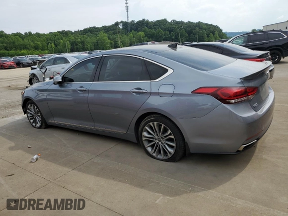 2017 Genesis G80 3.8L with VIN KMHGN4JE0HU201432, listed as a Copart auction lot 59471454 with 90,751 mi miles and Salvage Title. Bid and sale history available at carsss.com. Image 2.