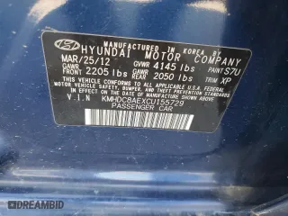 2012 Hyundai Elantra Touring SE with VIN KMHDC8AEXCU155729, listed as a Copart auction lot 74470694 with 0 mi miles and Salvage Title. Bid and sale history available at carsss.com. Image 14.