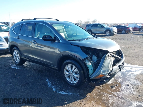 2013 Honda CR-V EX-L with VIN 2HKRM3H78DH500494, listed as a IAAI auction lot 41747954 with 170,676 mi miles and . Bid and sale history available at carsss.com. Image 1.