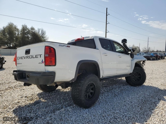2021 Chevrolet Colorado 4WD ZR2 with VIN 1GCGTEEN0M1108190, listed as a Copart auction lot 45212075 with 0 mi miles and Salvage Title. Bid and sale history available at carsss.com. Image 3.