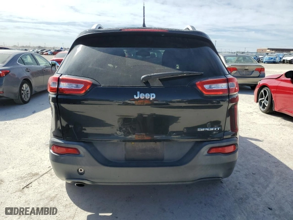 2015 Jeep Cherokee Sport with VIN 1C4PJLAB2FW620416, listed as a Copart auction lot 49044435 with 160,495 mi miles and Salvage Title. Bid and sale history available at carsss.com. Image 6.