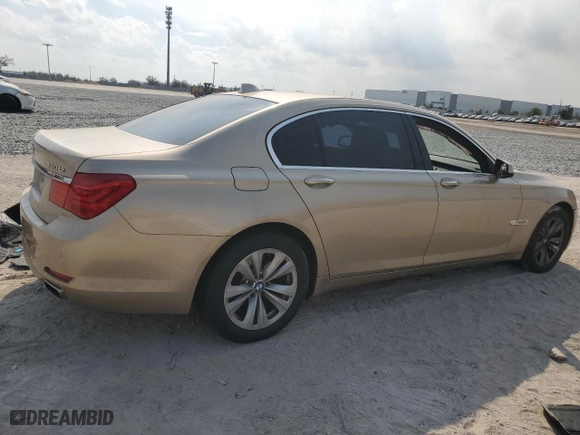 2011 BMW 7 Series 740Li with VIN WBAKB4C52BC574535, listed as a Copart auction lot 45248435 with 0 mi miles and Salvage Title. Bid and sale history available at carsss.com. Image 3.