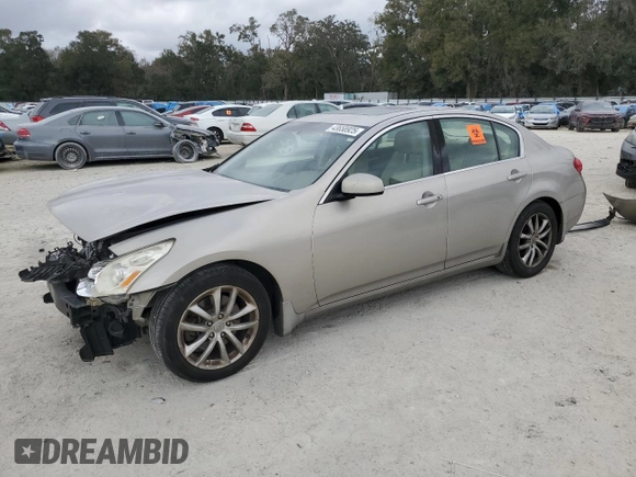 2008 Infiniti G35 Journey with VIN JNKBV61E28M212294, listed as a Copart auction lot 43658925 with 203,294 mi miles and Salvage Title. Bid and sale history available at DreamBid. Image 1.