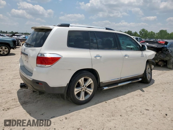 2012 Toyota Highlander Limited with VIN 5TDYK3EH7CS066902, listed as a Copart auction lot 58945295 with 162,859 mi miles and Salvage title. Bid and sale history available at DreamBid. Image 3.