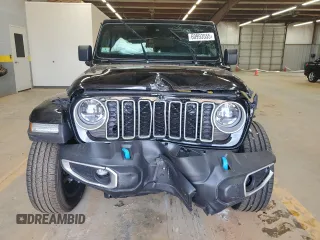 2024 Jeep Wrangler Sahara with VIN 1C4RJXP67RW292134, listed as a Copart auction lot 60993555 with 10,038 mi miles and Salvage title. Bid and sale history available at DreamBid. Image 5.