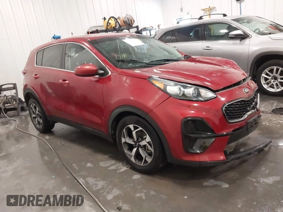 2020 Kia Sportage LX with VIN KNDPM3AC2L7648366, listed as a IAAI auction lot 41675795 with 18,745 mi miles. Bid and sale history available at carsss.com. Image 1.