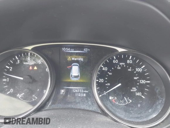 2016 Nissan Rogue SV with VIN KNMAT2MV4GP673663, listed as a IAAI auction lot 42028823 with 126,772 mi miles. Bid and sale history available at carsss.com. Image 16.