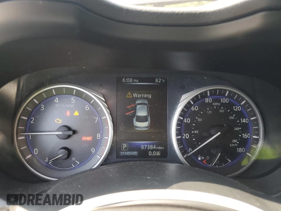 2017 Infiniti Q50 Premium with VIN JN1EV7AR0HM838405, listed as a Copart auction lot 60881265 with 87,384 mi miles and Clean title. Bid and sale history available at DreamBid. Image 9.