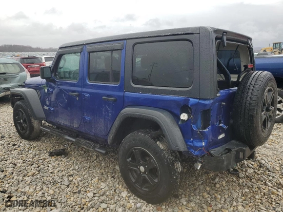 2019 Jeep Wrangler Unlimited Sport S with VIN 1C4HJXDG7KW539215, listed as a Copart auction lot 47729965 with 121,617 mi miles and Non Repairable. Bid and sale history available at carsss.com. Image 2.