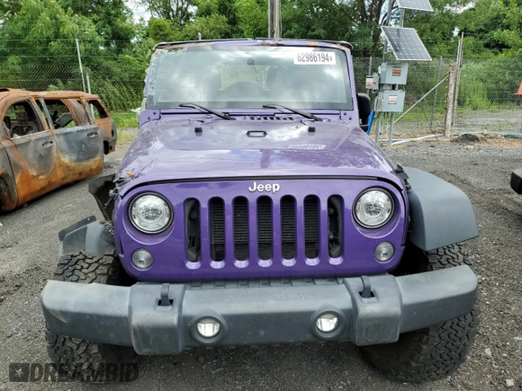 2018 Jeep Wrangler JK Unlimited Sport S with VIN 1C4BJWDG7JL882381, listed as a Copart auction lot 62986194 with 97,107 mi miles and Salvage Title. Bid and sale history available at carsss.com. Image 5.