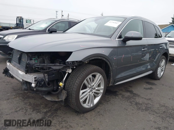 2018 Audi Q5 Premium Plus with VIN WA1BNAFY7J2106037, listed as a IAAI auction lot 41282887 with 81,170 mi miles. Bid and sale history available at carsss.com. Image 19.