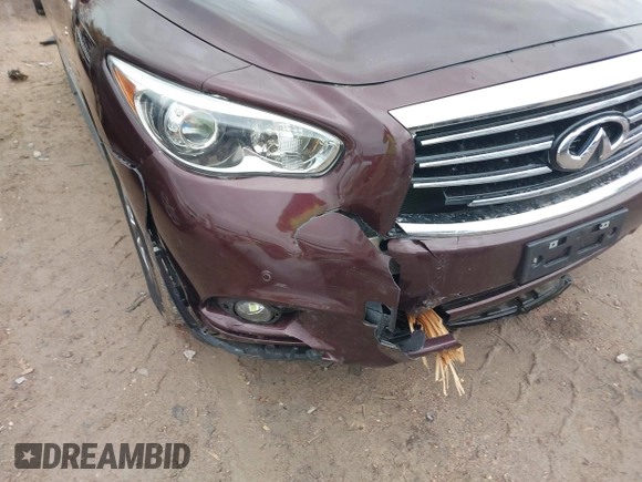 2015 Infiniti QX60 with VIN 5N1AL0MM8FC521835, listed as a IAAI auction lot 41684258 with 100,266 mi miles. Bid and sale history available at carsss.com. Image 6.