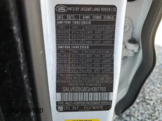 2016 Land Rover Range Rover Evoque HSE with VIN SALVR2BG8GH087765, listed as a Copart auction lot 89410565 with 89,161 mi miles and Salvage title. Bid and sale history available at DreamBid. Image 13.