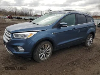 2018 Ford Escape Titanium with VIN 1FMCU0J91JUC57933, listed as a Copart auction lot 53152635 with 47,244 mi miles and Salvage title. Bid and sale history available at DreamBid. Image 1.