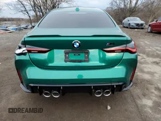 2024 BMW M4 Competition with VIN WBS33AZ08RCR36014, listed as a Copart auction lot 47201595 with Not Provided miles and Salvage Title. Bid and sale history available at carsss.com. Image 6.