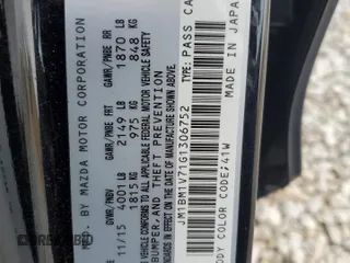2016 Mazda 3 i Touring with VIN JM1BM1V71G1306752, listed as a Copart auction lot 47790875 with 106,727 mi miles and Salvage Title. Bid and sale history available at carsss.com. Image 12.